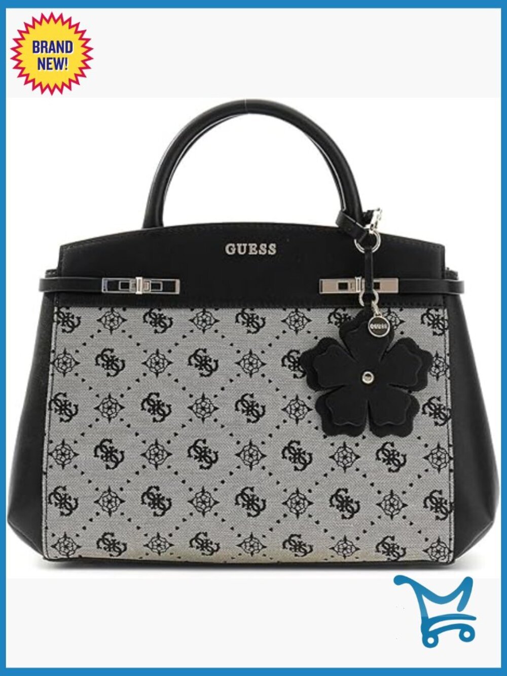 Triple Compartment Satchel with Detachable Crossbody Strap